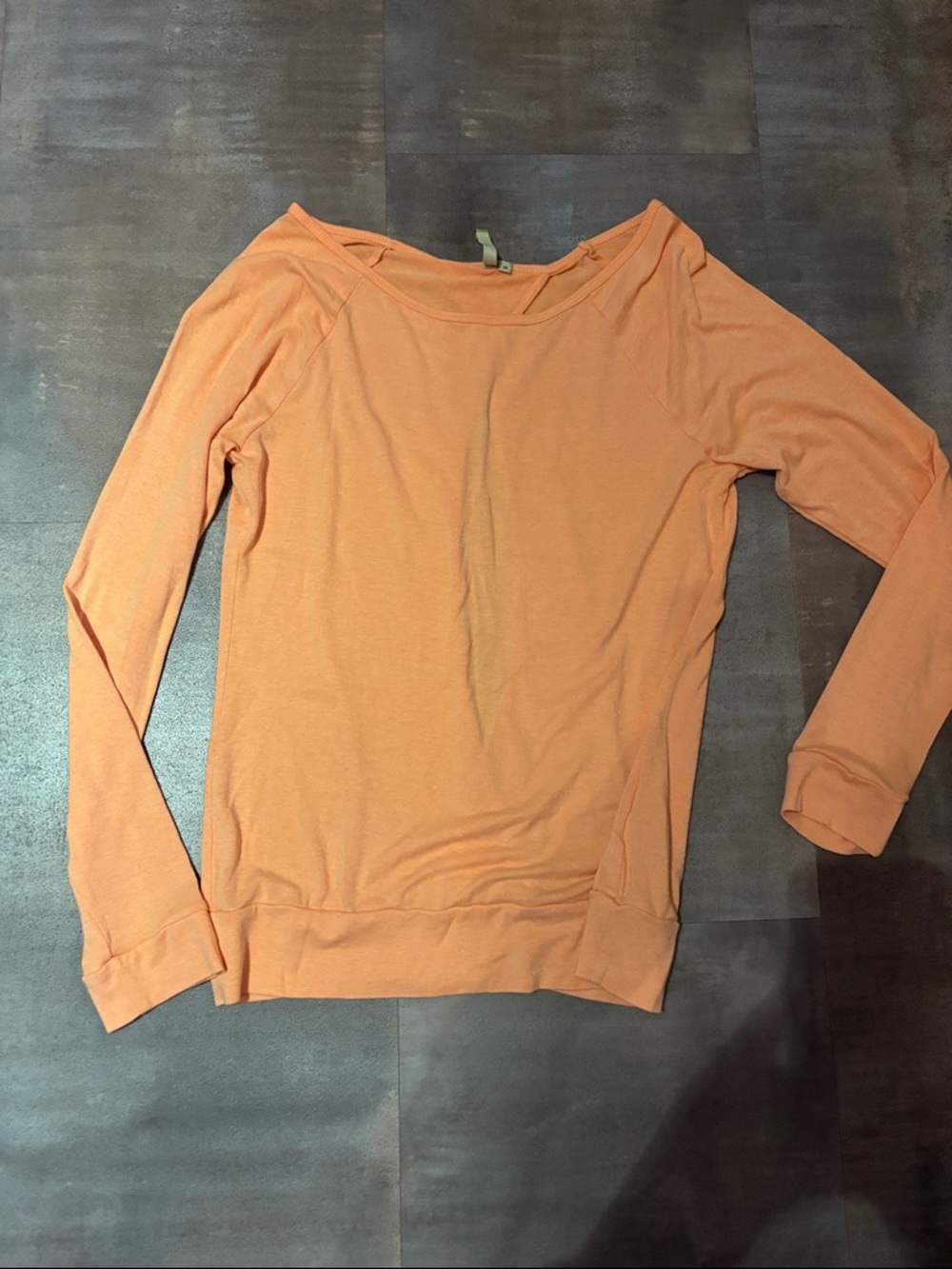 Free Society Peach  Scoop-Neck long sleeve shirt size medium